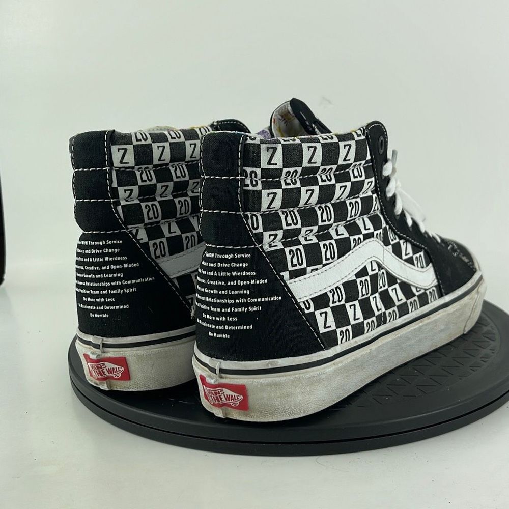 Vans Sk8-Hi Black/White Suede Canvas Athletic Skates Shoes Men’s Size 10.5 - Picture 5 of 12